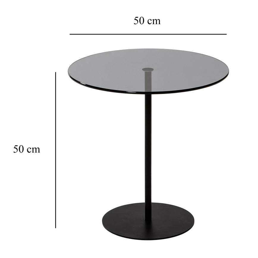 Table d'appoint CHILL 50x50 cm noir