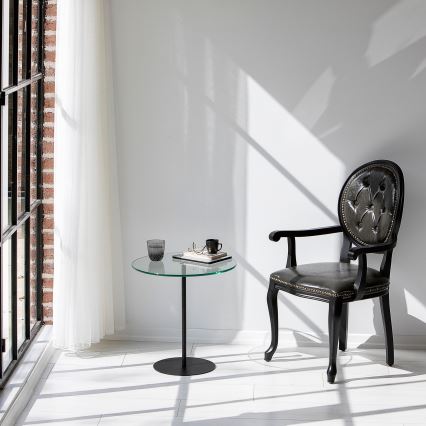 Table d'appoint CHILL 50x50 cm noir/transparent