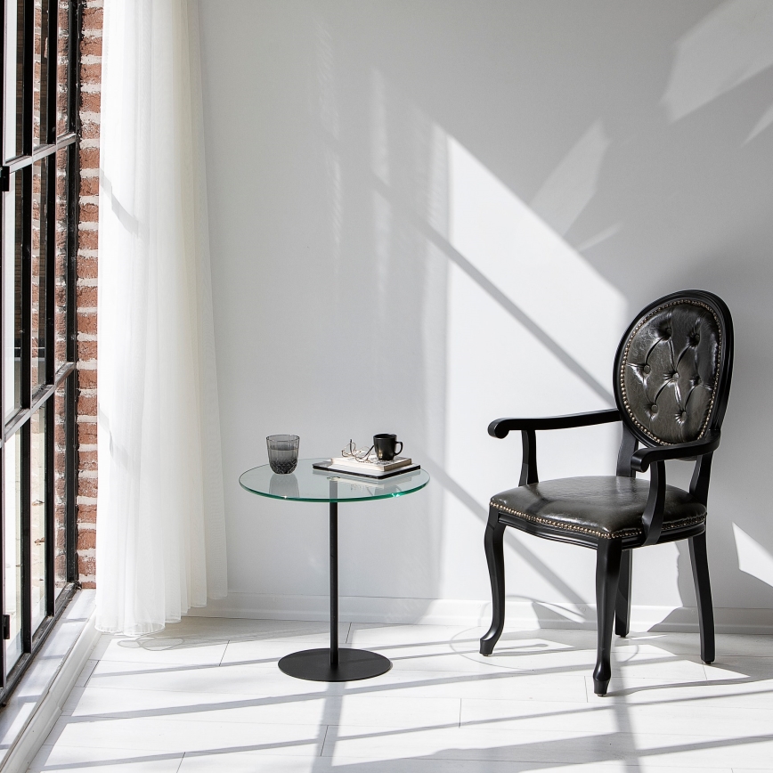 Table d'appoint CHILL 50x50 cm noir/transparent