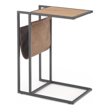 Table d'appoint COMPACT 65x47 cm noir/marron