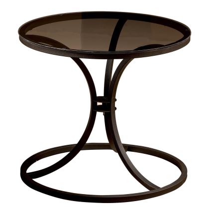 Table d'appoint CORLEAONE 57,8x60 cm noir