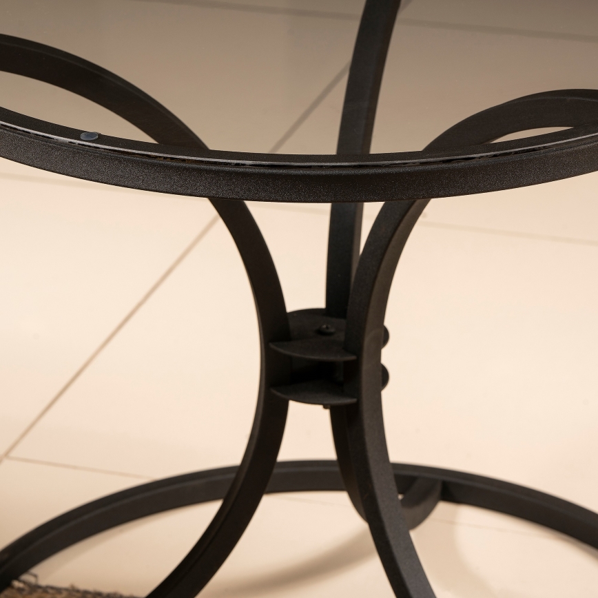 Table d'appoint CORLEAONE 57,8x60 cm noir