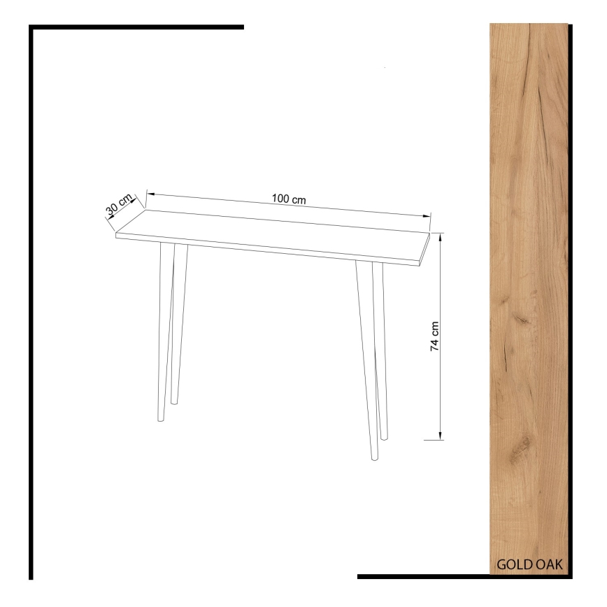 Table d'appoint DESIDERO 74x100 cm marron