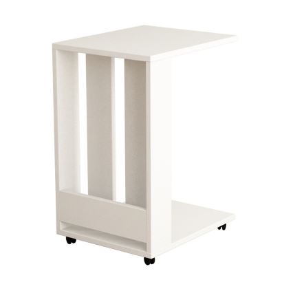 Table d'appoint EDI 60x37 cm blanche