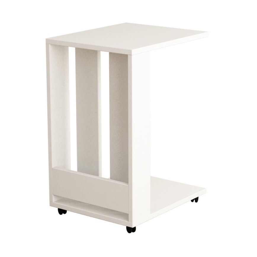 Table d'appoint EDI 60x37 cm blanche
