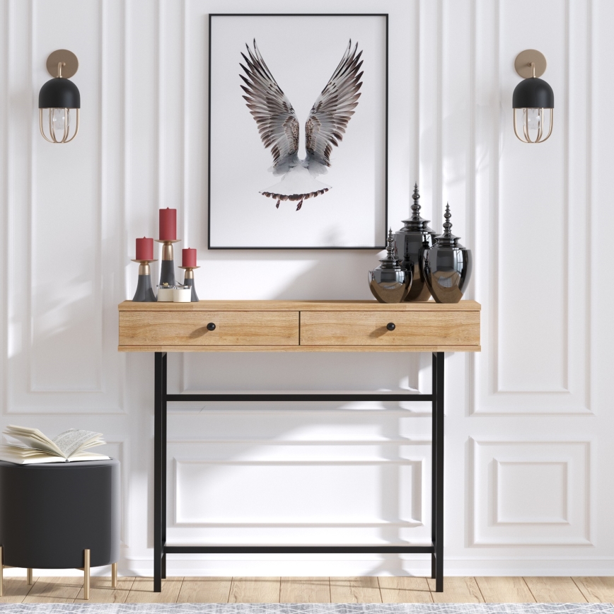 Table d'appoint ESTA 86x100 cm marron