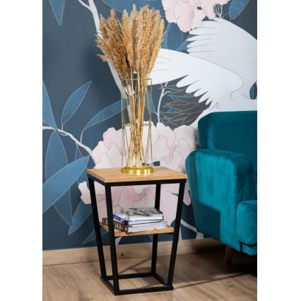 Table d'appoint EXPAND 57x40 cm noire/marron