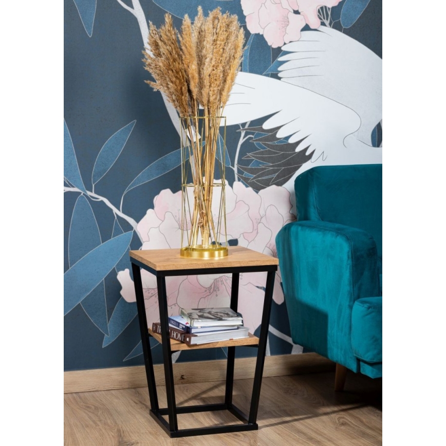 Table d'appoint EXPAND 57x40 cm noire/marron
