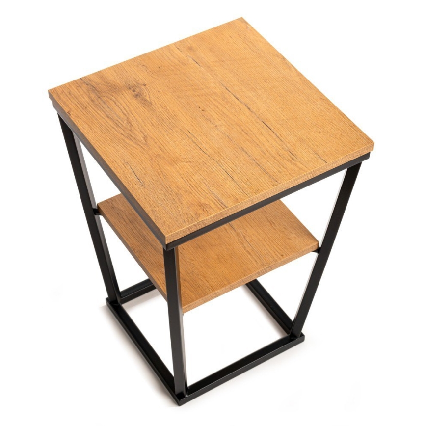 Table d'appoint EXPAND 57x40 cm noire/marron