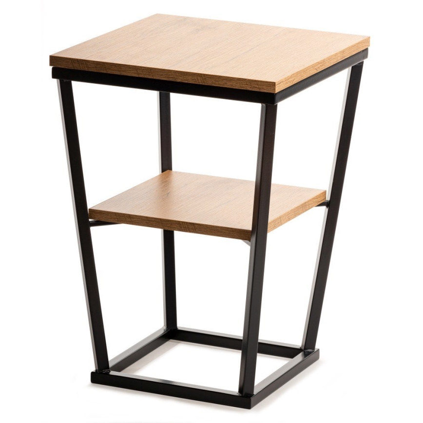 Table d'appoint EXPAND 57x40 cm noire/marron