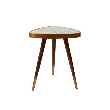 Table d'appoint GOLDEN 45x45 cm doré/marron