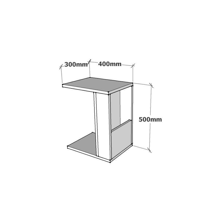 Table d'appoint KAREN 50x40 cm anthracite