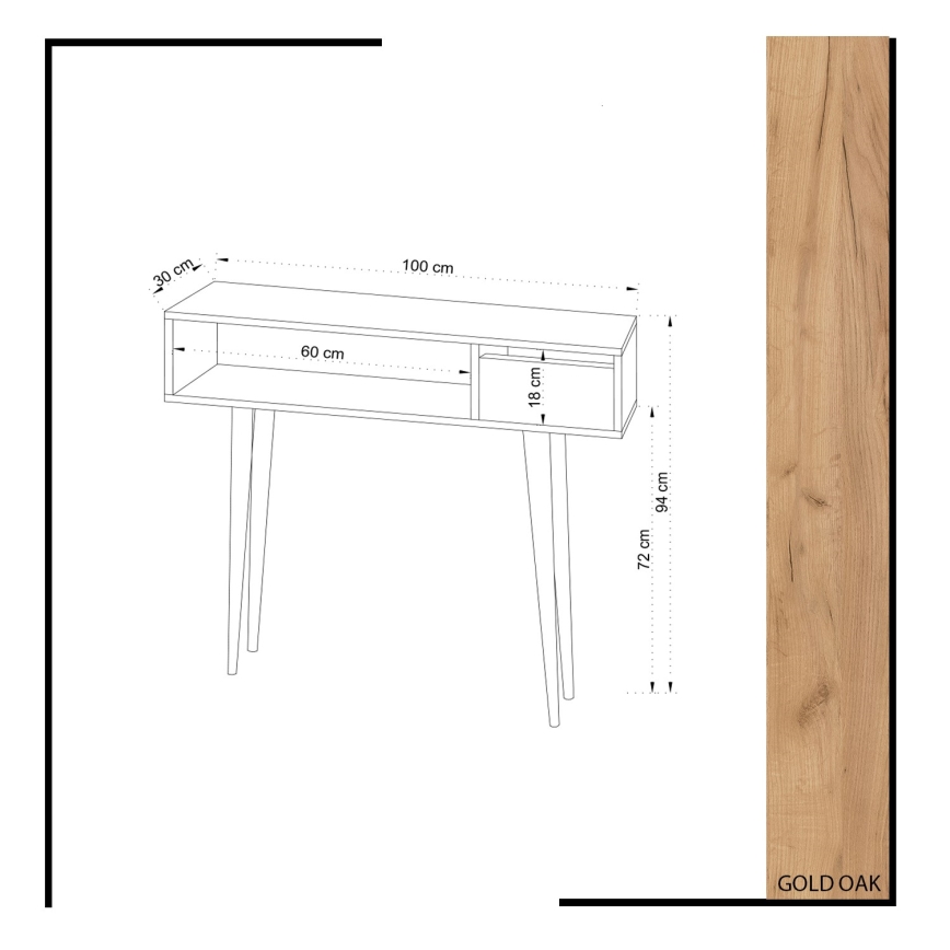 Table d'appoint KIOGI 94x100 cm blanche/beige