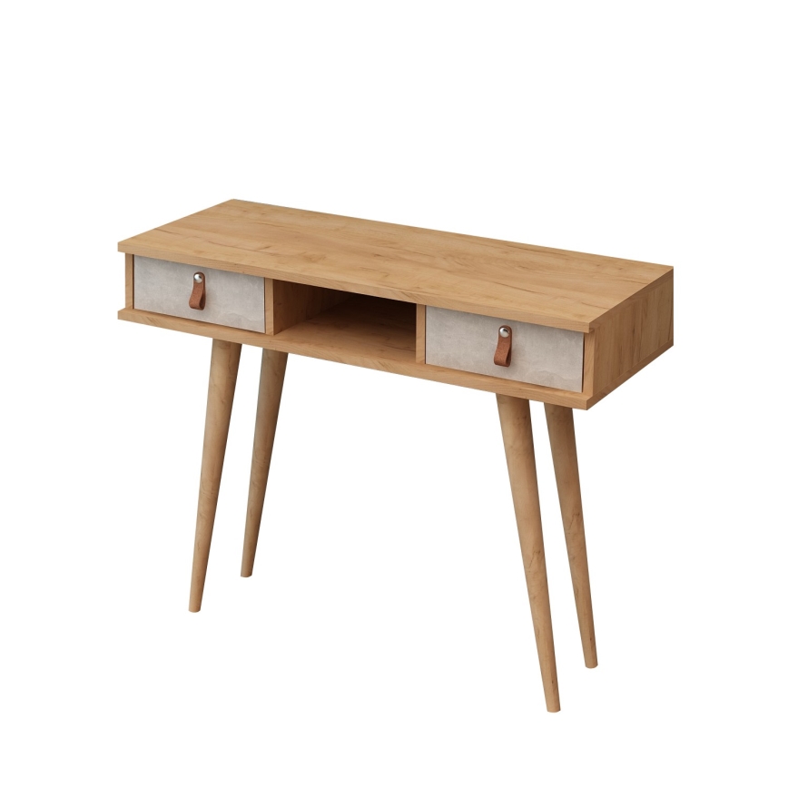 Table d'appoint LAWEN 88x100 cm beige/gris