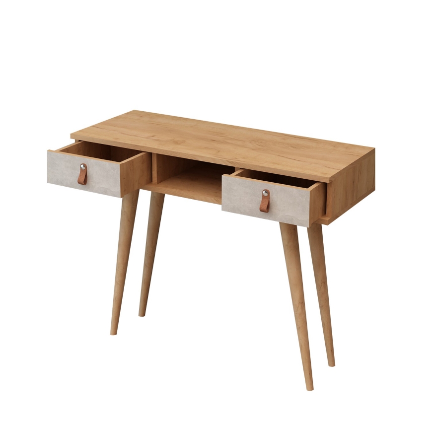Table d'appoint LAWEN 88x100 cm beige/gris