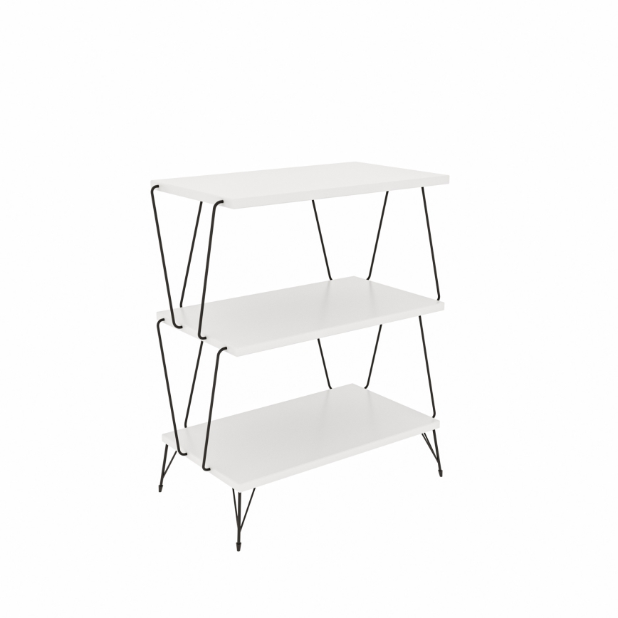 Table d'appoint LAZANDOS 75x48 cm blanche