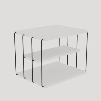 Table d'appoint LIFON 40x50 cm blanche/noire