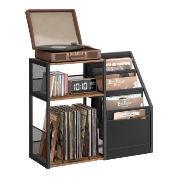 Table d'appoint LUVOR 81x30 cm marron/noir