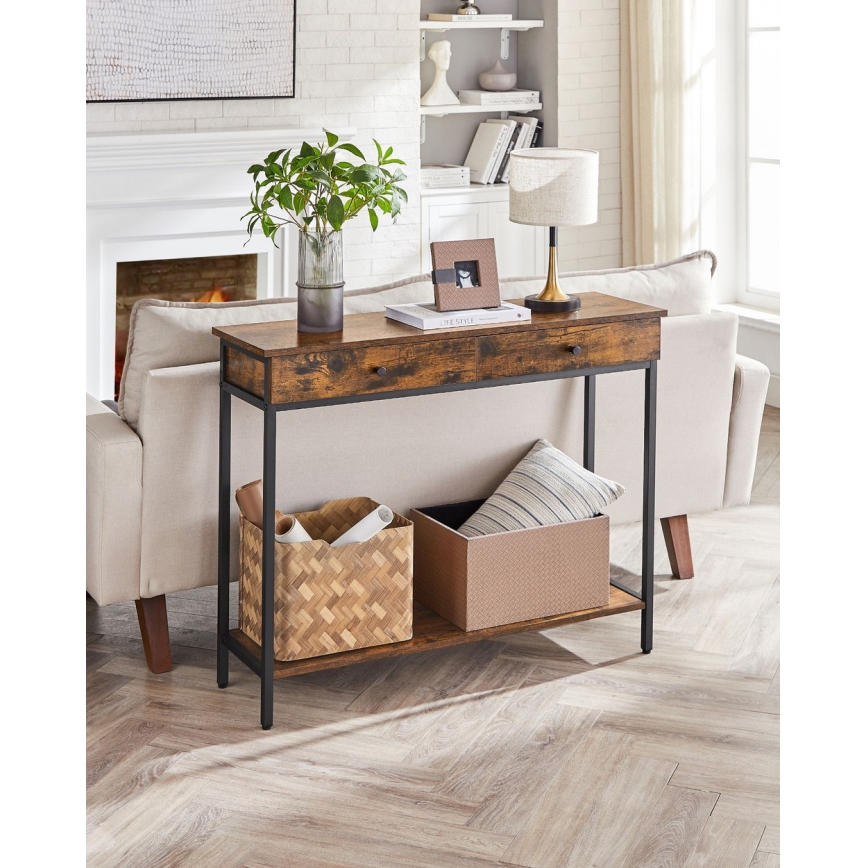 Table d'appoint LUVOR marron/noir