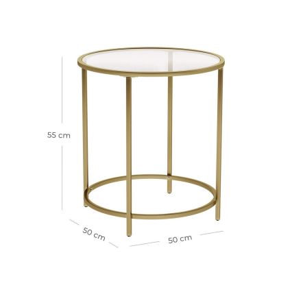 Table d'appoint LYRA dorée