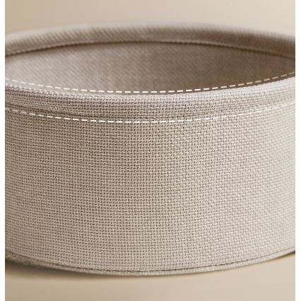 Table d'appoint NOIRA 45 cm avec prises électriques intégrées et ports USB, beige/blanc