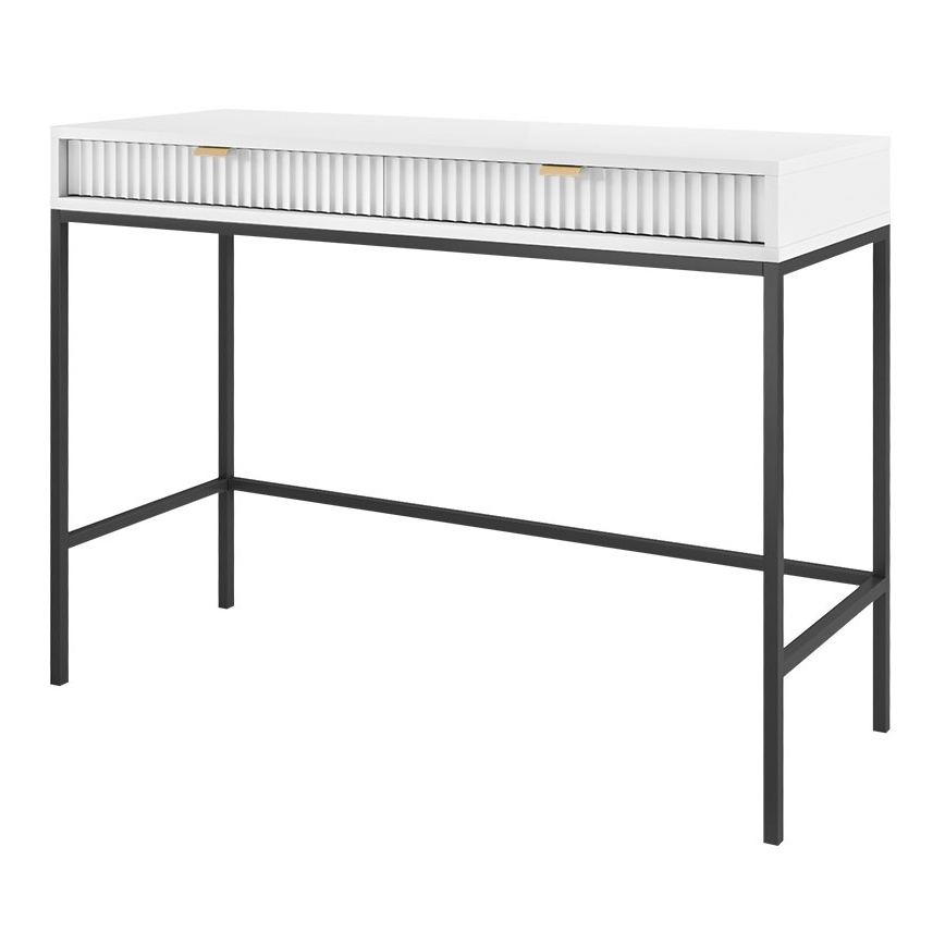 Table d'appoint NOVA 77x104 cm blanc/noir