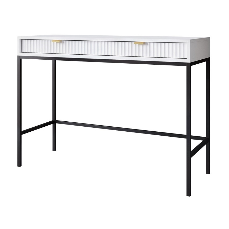 Table d'appoint NOVA 77x104 cm blanc/noir