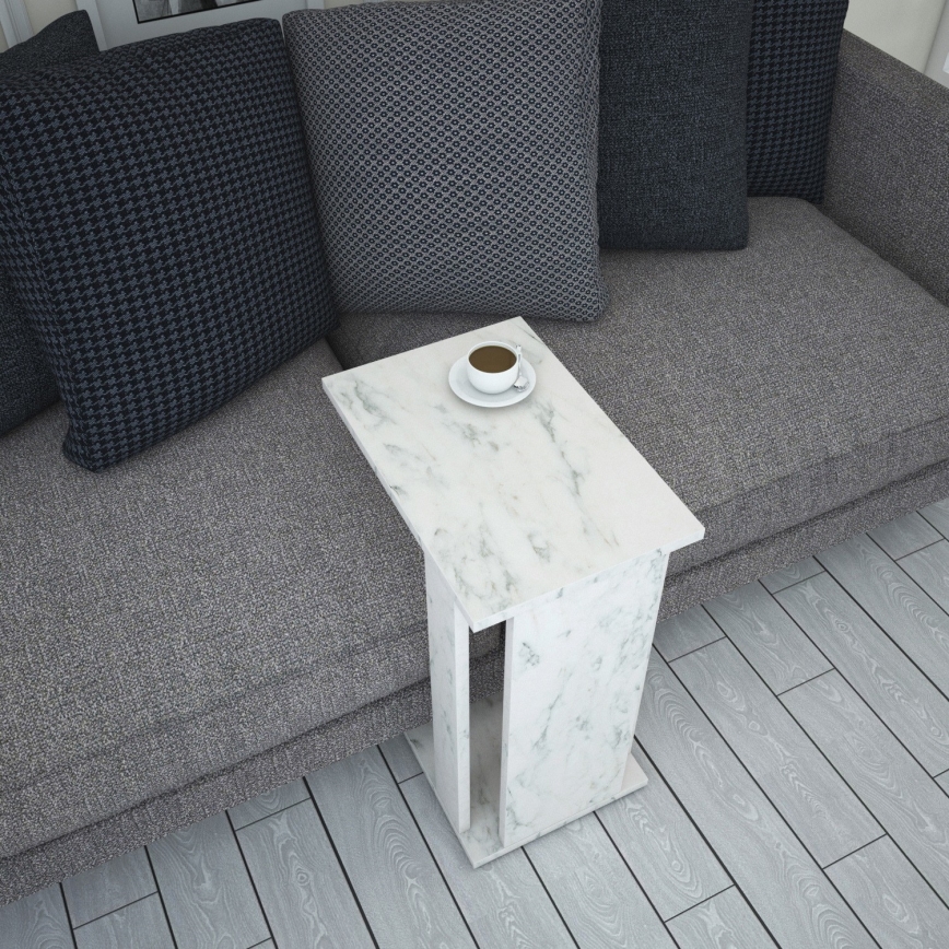 Table d'appoint PASIFIC 61x43 cm blanc