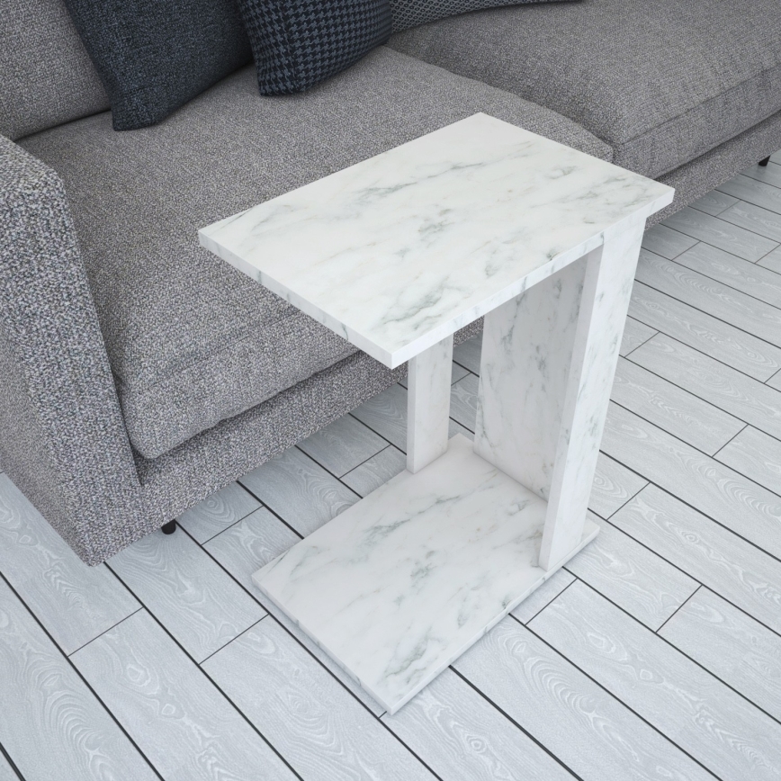 Table d'appoint PASIFIC 61x43 cm blanc