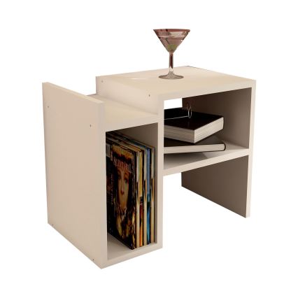 Table d'appoint PIYON 40x49,4 cm blanche