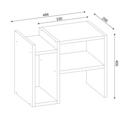 Table d'appoint PIYON 40x49,4 cm blanche