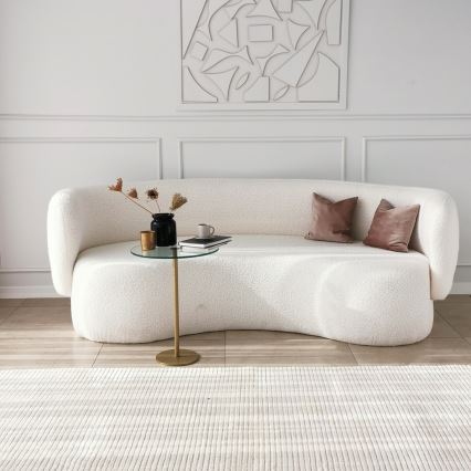 Table d'appoint SOCIAL 50x40 cm doré/transparent