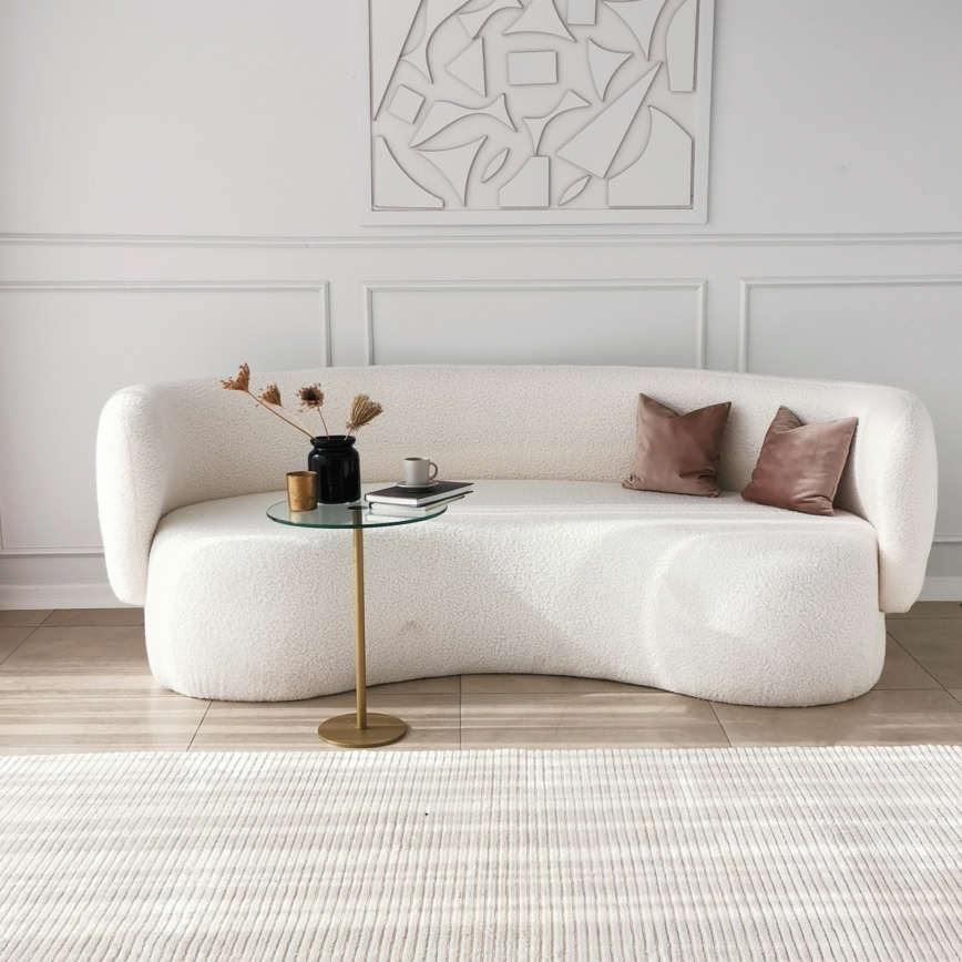 Table d'appoint SOCIAL 50x40 cm doré/transparent