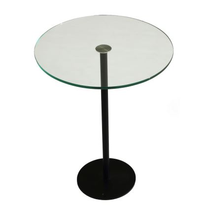 Table d'appoint SOCIAL 50x40 cm noir/transparent