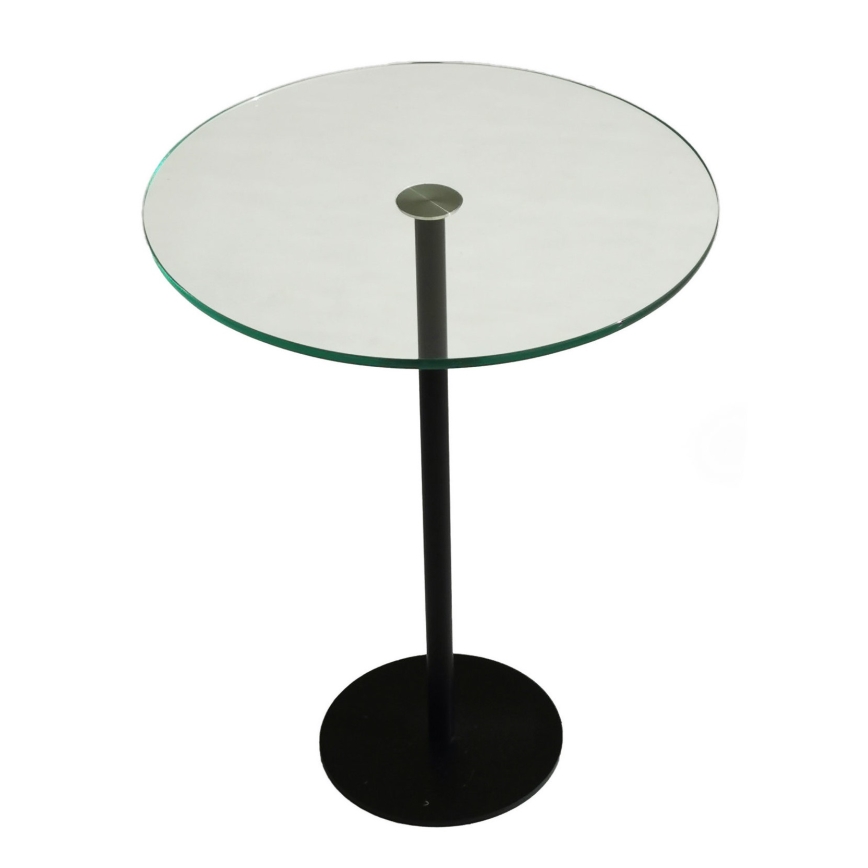 Table d'appoint SOCIAL 50x40 cm noir/transparent