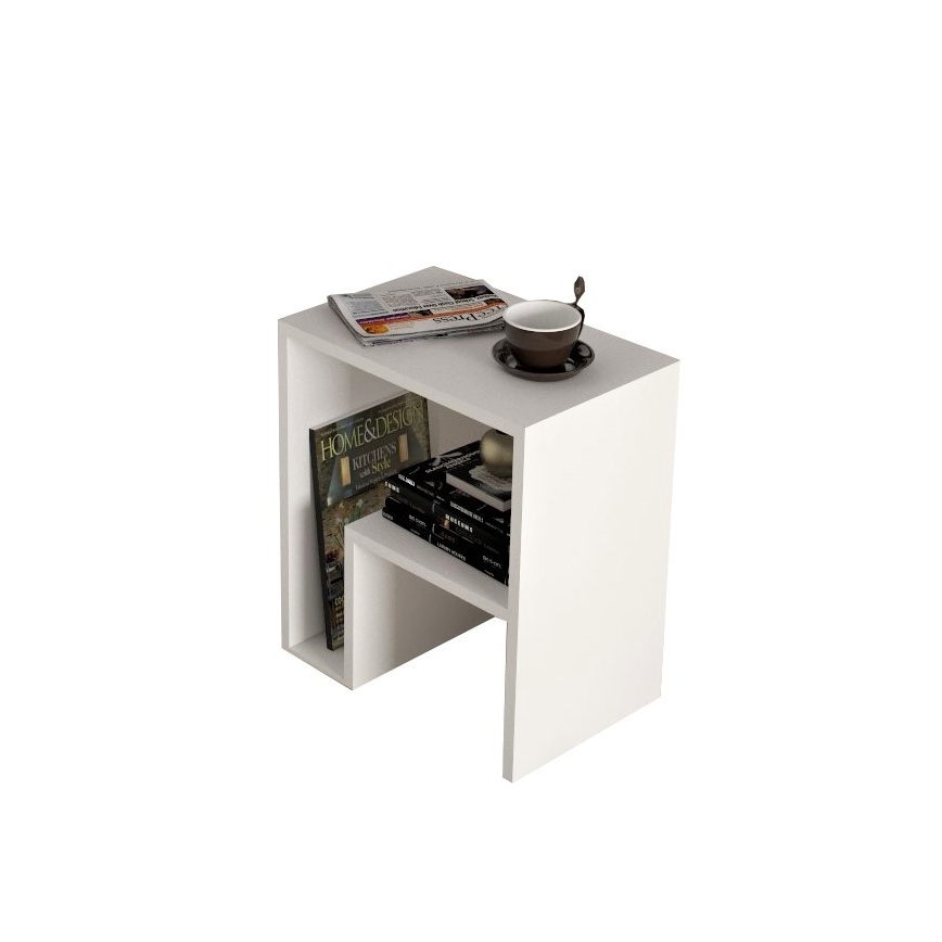 Table d'appoint YEPA 52x45 cm blanche