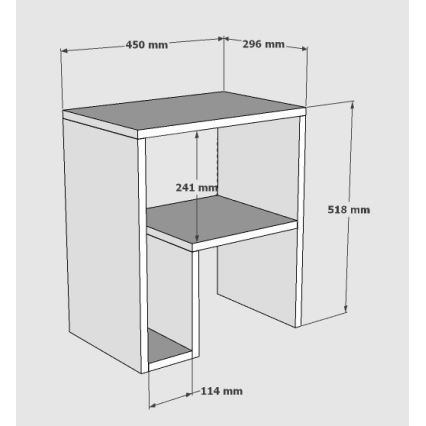 Table d'appoint YEPA 52x45 cm blanche