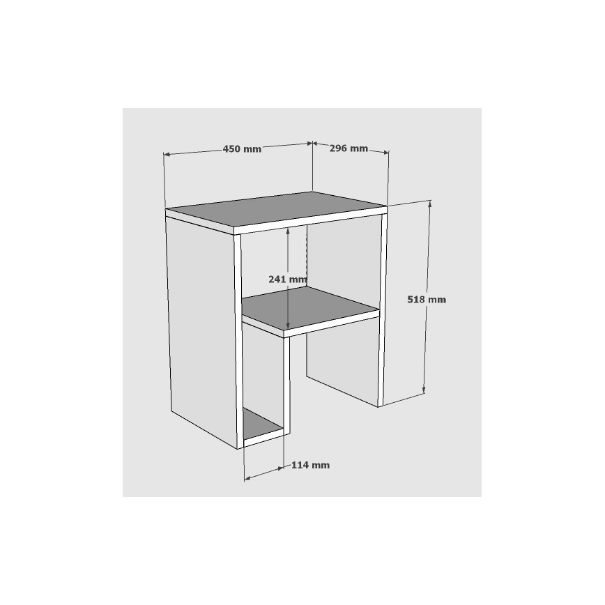 Table d'appoint YEPA 52x45 cm blanche