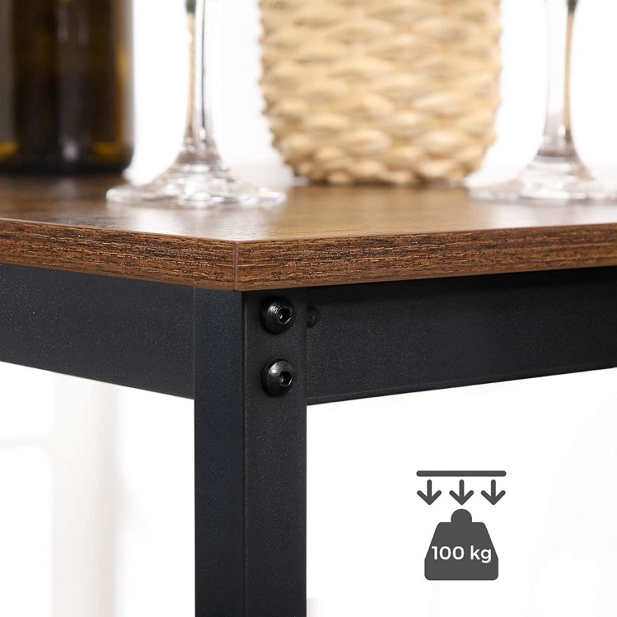 Table de bar BARTIS marron/noir
