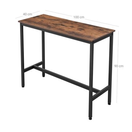 Table de bar BARTIS marron/noir