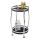 Table de bar mobile BAR 71x42 cm chrome brillant/noir