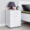 Table de chevet 57x40 cm blanc