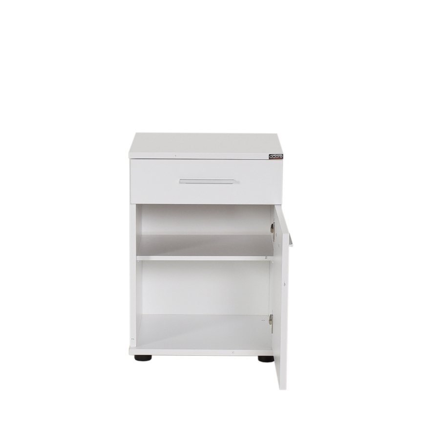 Table de chevet 57x40 cm blanc
