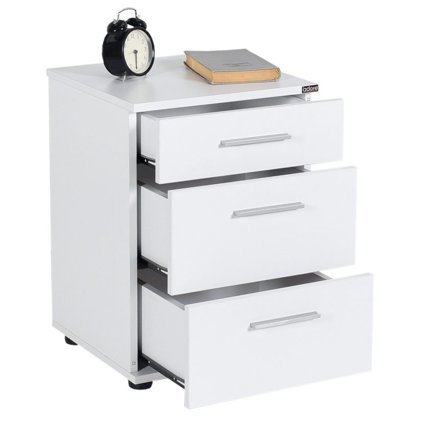 Table de chevet 57x40 cm blanc