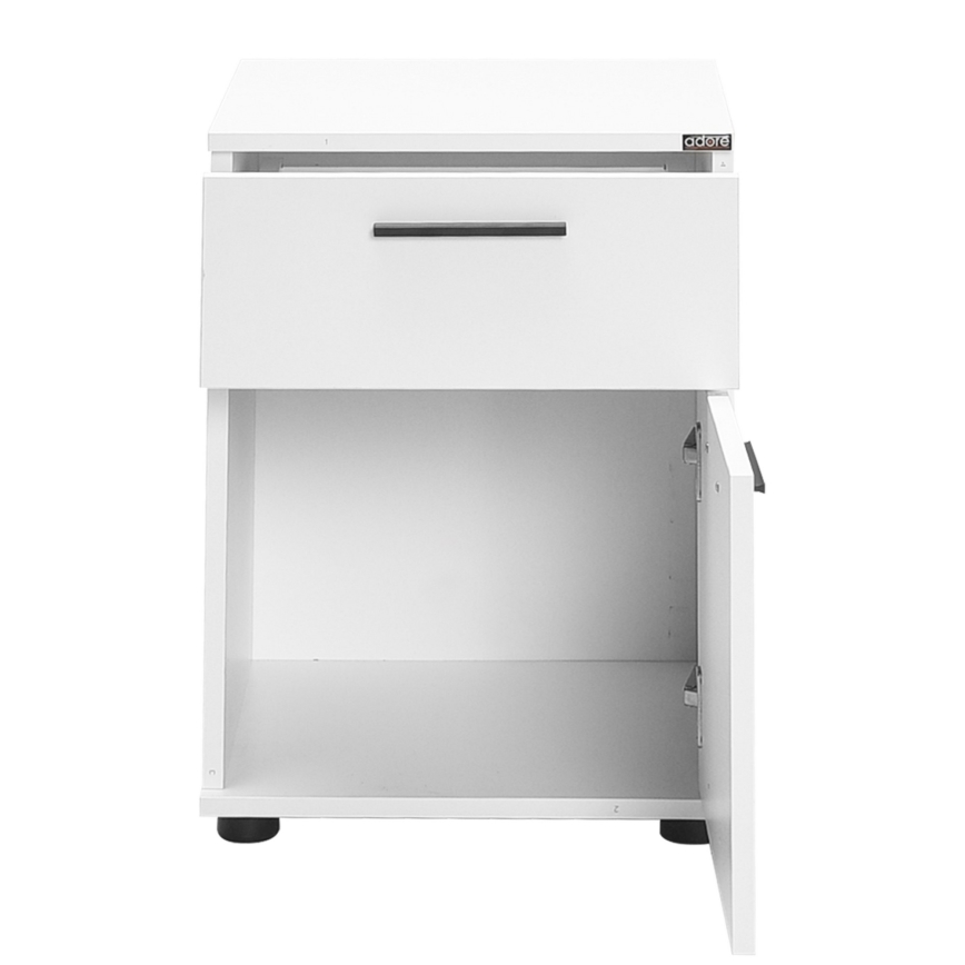 Table de chevet 57x40 cm blanc