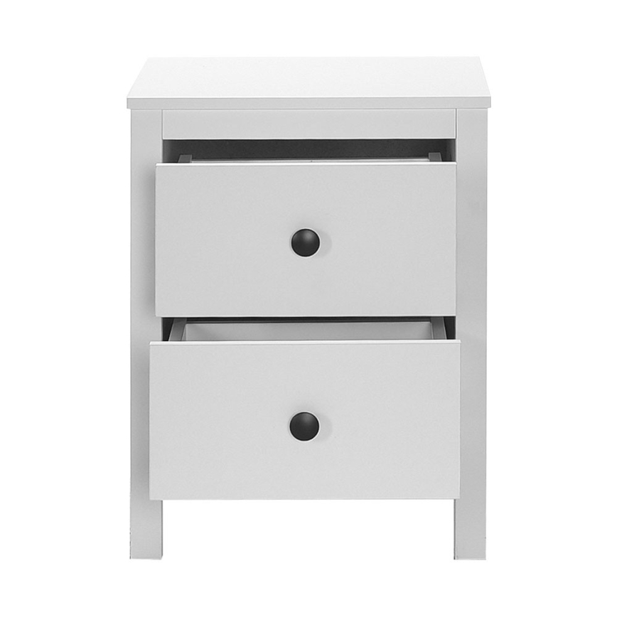 Table de chevet 61x46 cm blanc