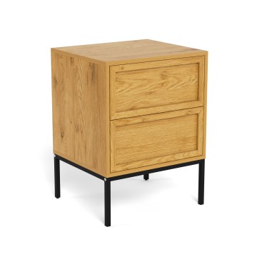 Table de chevet ALIN 46x40 cm, marron clair