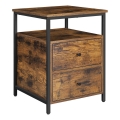 Table de chevet ARIN marron/noir