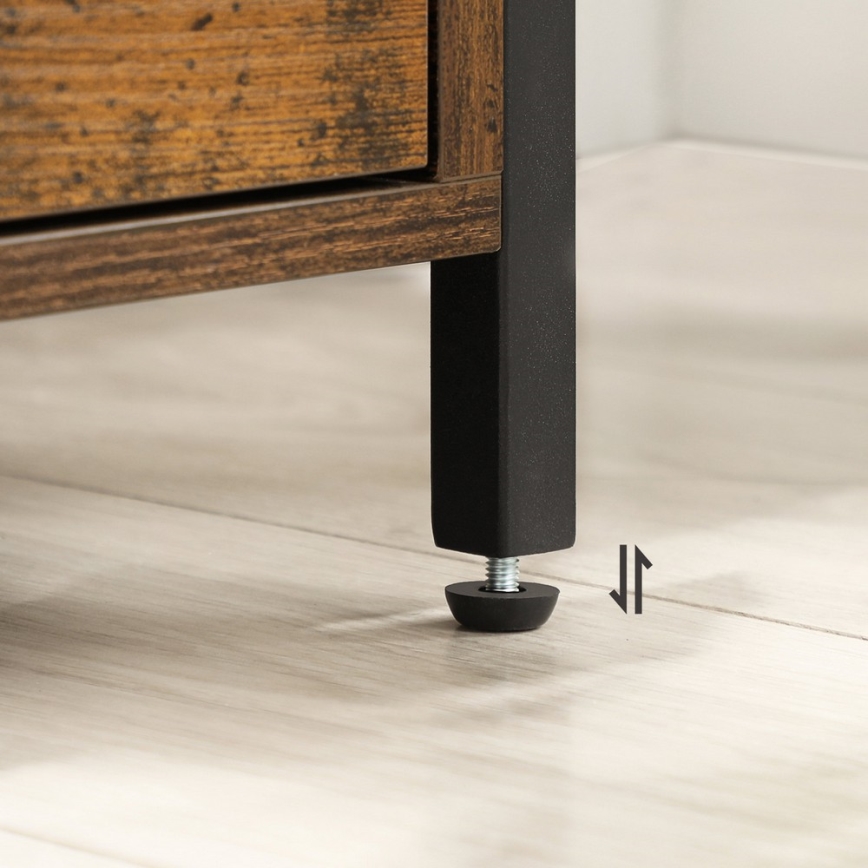 Table de chevet ARIN marron/noir