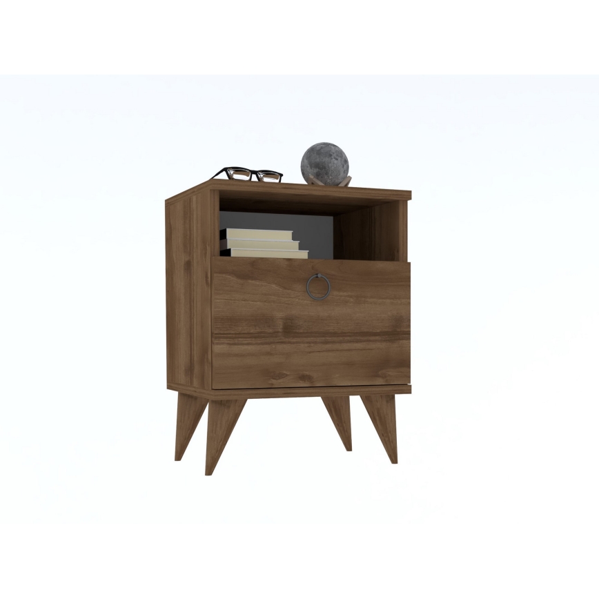 Table de chevet BARLO 40x37 cm marron